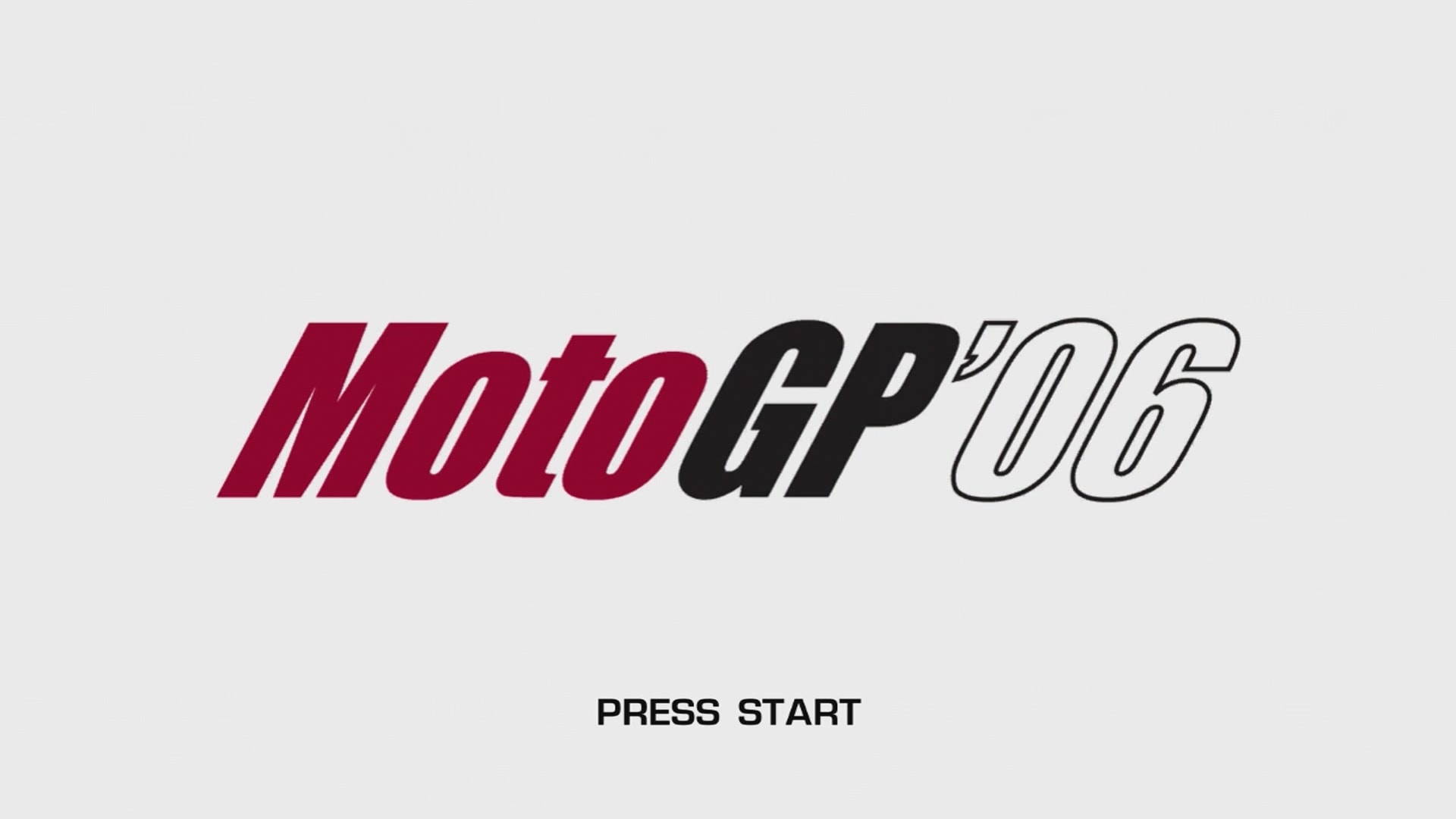 Moto GP 06 title screen for Xbox 360